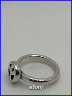 James Avery Retired Sterling Silver Peace Sign Ring Size 4.5