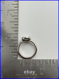 James Avery Retired Sterling Silver Peace Sign Ring Size 4.5