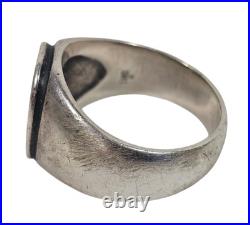 James Avery Retired Sterling Silver Raised Fleuree Cross Ring Sz 13
