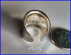 James Avery Retired Sterling Silver Saddle Cuff Ring Sz 6