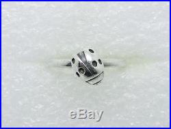 James Avery Retired Sterling Silver Stackable Ladybug Ring Size 9.5 Lb-c1438