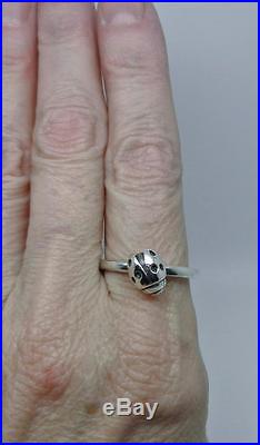 James Avery Retired Sterling Silver Stackable Ladybug Ring Size 9.5 Lb-c1438