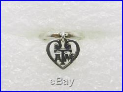 James Avery Retired Sterling Silver Texas A&m Dangle Charm Ring Sz 3.5 -lb-c1001