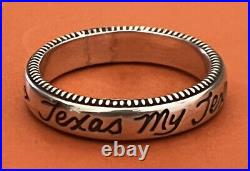James Avery Retired Sterling Silver Texas My Texas Ring Size 8