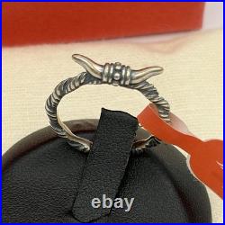 James Avery Retired Sterling Silver Western Longhorn Ring Size 7.5 NIB