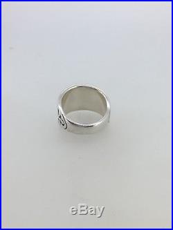 James Avery Retired Sterling Silver Wide Flower Band Ring! Collection #11040