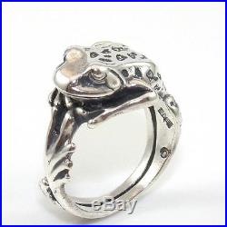 James Avery Retired Sterling Silver Wrap Frog Ring Size 6.75