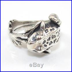 James Avery Retired Sterling Silver Wrap Frog Ring Size 6.75