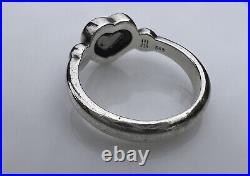 James Avery Retired Sterling Silver and 14k gold True Heart Ring Size 4.25