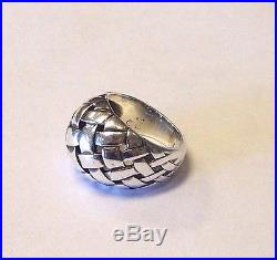 James Avery Retired Sterling Woven Ring Sz 6.5