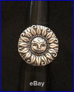 James Avery Retired Sun My Sunshine Ring Sterling Silver Size 7.25-7.5