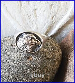 James Avery Retired Symbol of Freedom EAGLE Head Ring SO NEAT Vintage Size 11