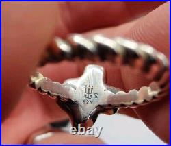 James Avery Retired Texas Sterling Silver 925 Twisted Band Ring SZ 5