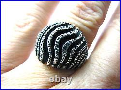 James Avery Retired Textured Wave Dome Ring RARE! Original Box/Pouch Included