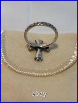 James Avery Retired The God's Light Cross Ring size 8 EUC 14K Sterling Silver