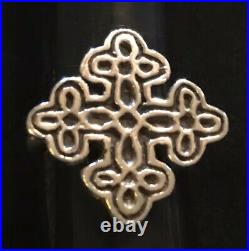 James Avery Retired Treflee Cross Floral Ring Sterling Silver Rare Size 8.25