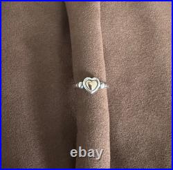 James Avery Retired True Heart Ring Size 7.5