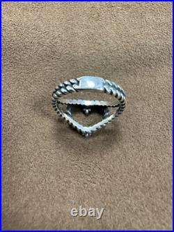 James Avery Retired Twisted Rope Heart Ring Size 7.5