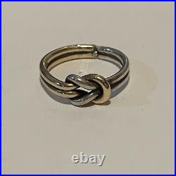 James Avery Retired Two Tone Sterling Silver Knot Ring (DG7012583)
