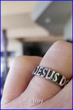 James Avery Retired VERY RARE WWJD What Would Jesus Do Band Ring