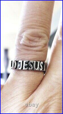 James Avery Retired VERY RARE WWJD What Would Jesus Do Band Ring