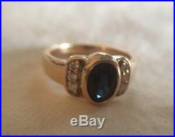 James Avery -Retired- Vintage 14K Sapphire and Diamond Ring- Beautiful