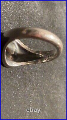 James Avery Retired Vintage 14kt Gold Cross Sterling Silver Band Ring
