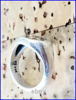 James Avery Retired Vintage 14kt Gold Cross Sterling Silver Band Ring CUTE