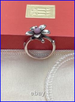 James Avery Retired Vintage Spring Blossom Ring With Pink Bead /Size-6 James Avery Retired Vintage Spring Blossom Ring With Pink Bead /Size-6