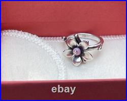 James Avery Retired Vintage Spring Blossom Ring With Pink Bead /Size-6 James Avery Retired Vintage Spring Blossom Ring With Pink Bead /Size-6