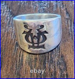 James Avery Retired WIDE Alpha and Omega Ring SMALL Size 4.5 NEAT Piece