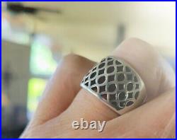 James Avery Retired WIDE Oval Cut Out Ring NEAT Piece! Size 7.5