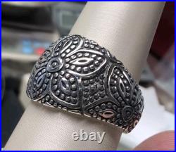 James Avery Retired Wide Beaded Floral Ring Size 9.5 Rare