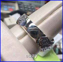 James Avery Retired Wide Beaded Floral Ring Size 9.5 Rare