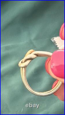 James Avery Retired bold lovers knot ring 14k gold/sterling silver, size 8