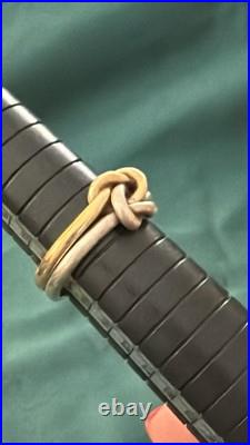 James Avery Retired bold lovers knot ring 14k gold/sterling silver, size 8