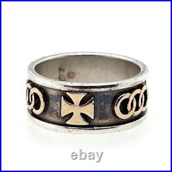 James Avery Retured Maltese Sterling Silver 14K YG Band Ring (DG7064600)