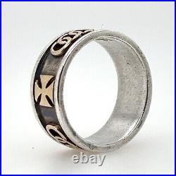 James Avery Retured Maltese Sterling Silver 14K YG Band Ring (DG7064600)