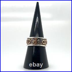 James Avery Retured Maltese Sterling Silver 14K YG Band Ring (DG7064600)