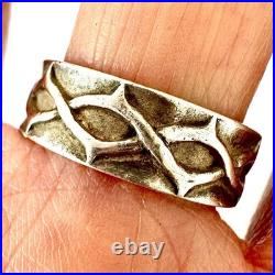 James Avery Ring Crown of Thorns Band Sz 8.5 Retired Sterling Silver 925 Jesus