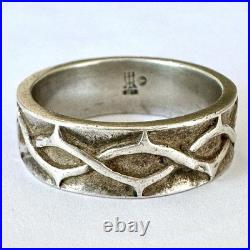 James Avery Ring Crown of Thorns Band Sz 8.5 Retired Sterling Silver 925 Jesus