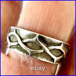 James Avery Ring Crown of Thorns Band Sz 8.5 Retired Sterling Silver 925 Jesus