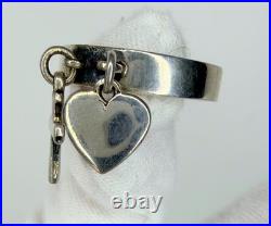 James Avery Ring Double Charm Cross & Heart Women Size 7.5 James Avery Ring Double Charm Cross & Heart Women Size 7.5