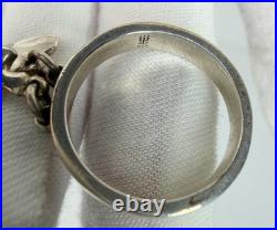 James Avery Ring Double Charm Cross & Heart Women Size 7.5
