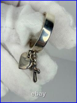 James Avery Ring Double Charm Cross & Heart Women Size 7.5 James Avery Ring Double Charm Cross & Heart Women Size 7.5