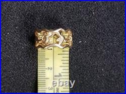 James Avery Ring Hummingbird Band 14K Yellow Gold Jewelry Bird Flower Size 4.5