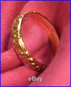 James Avery Ring Size 7.5,17.7 mm Forget-Me-Not Retired Design 14k Yellow Gold