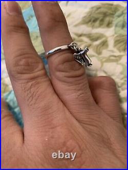 James Avery Ring With Retired Praying Angel Charm Size 8