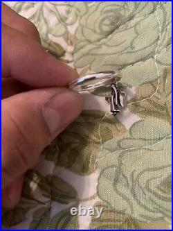 James Avery Ring With Retired Praying Angel Charm Size 8