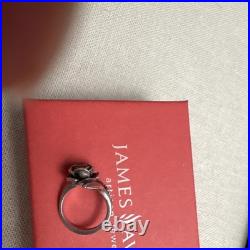 James Avery Rose Flower Band Ring Silver Metal No Stone Size 3 Signed Birthday